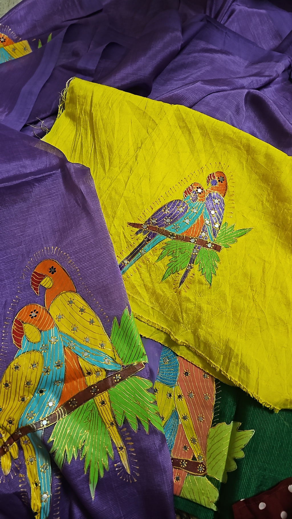 Mangalagiri handloom Kanthara hand paint saree